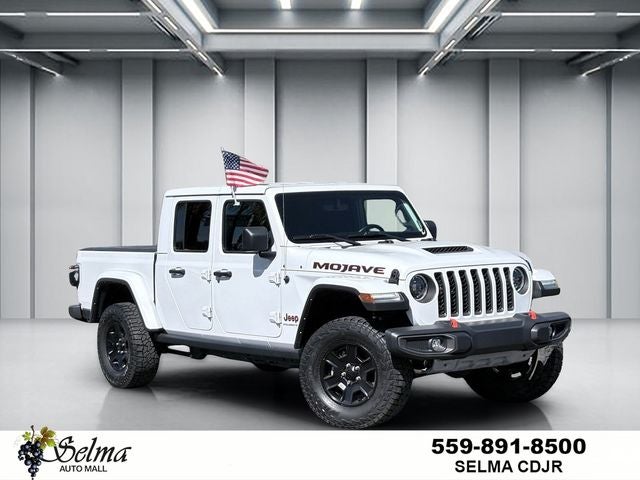 2023 Jeep Gladiator Mojave 4x4 in Bright White Clearcoat — front three-quarter view