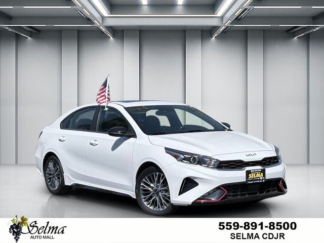 2023 Kia Forte GT-Line in Snow White Pearl — front three-quarter view