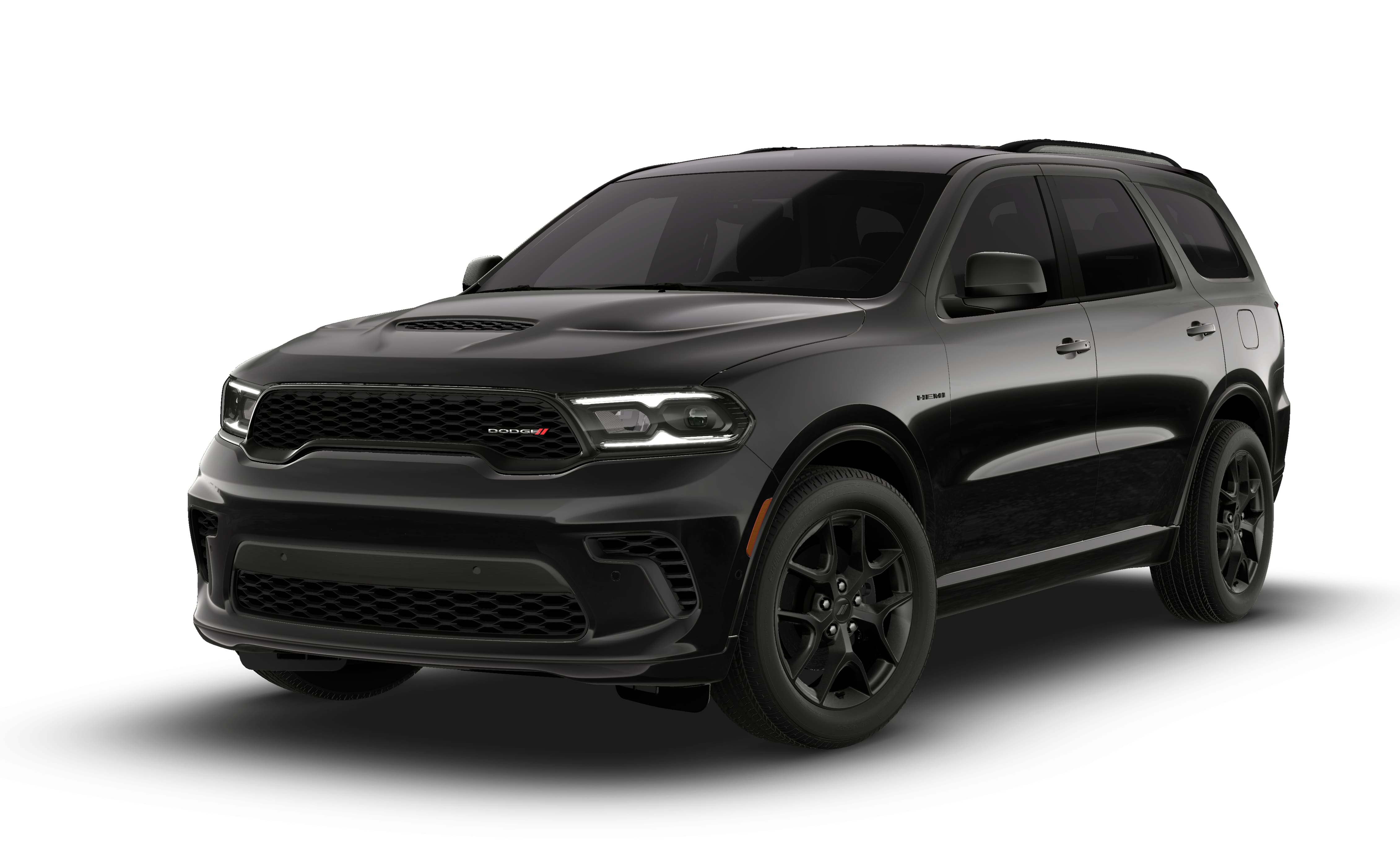 2026 Dodge Durango DURANGO GT AWD HEMI V8 in Diamond Black Clear-Coat Exterior Paint — front three-quarter view
